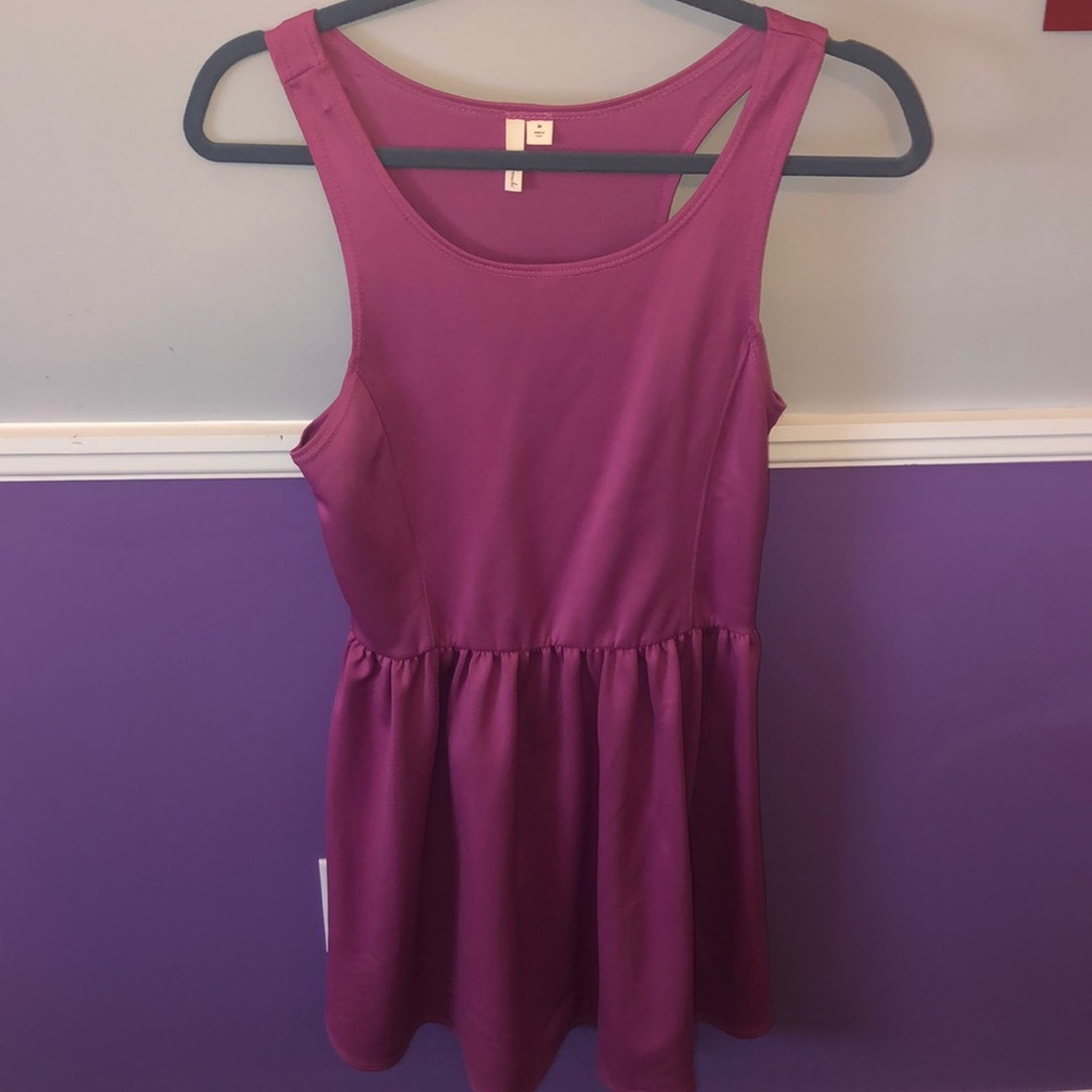 French Purple Skater Dress